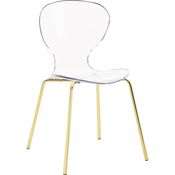 Meridian Clarion Gold Metal Dining Chair IMAGE 1