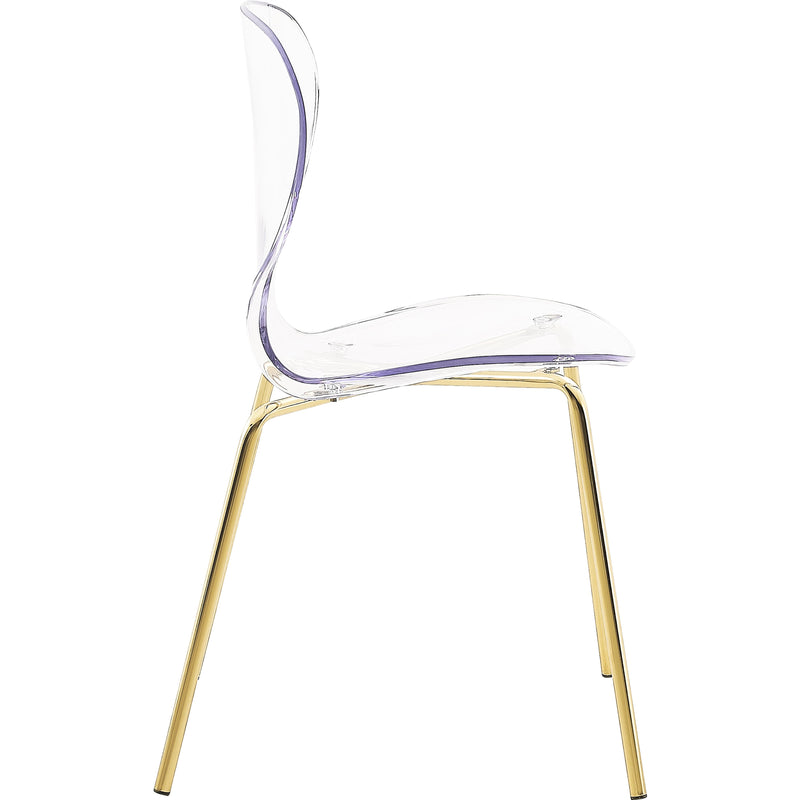 Meridian Clarion Gold Metal Dining Chair IMAGE 3