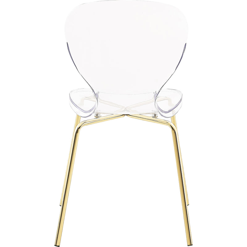 Meridian Clarion Gold Metal Dining Chair IMAGE 4