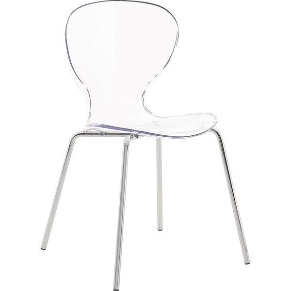 Meridian Clarion Chrome Metal Dining Chair IMAGE 1