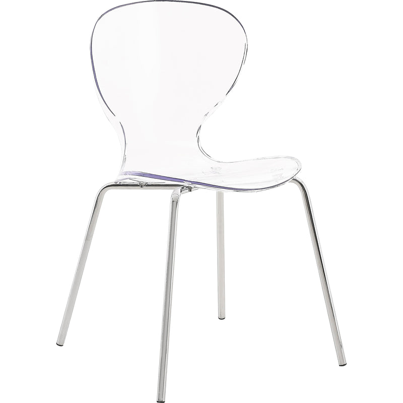 Meridian Clarion Chrome Metal Dining Chair IMAGE 1