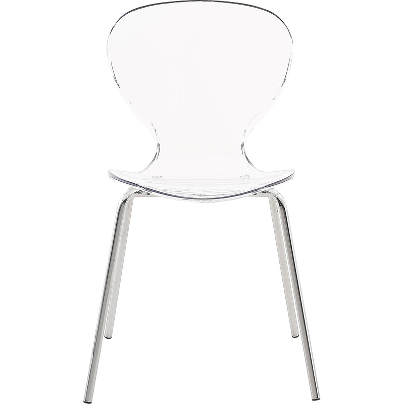 Meridian Clarion Chrome Metal Dining Chair IMAGE 2