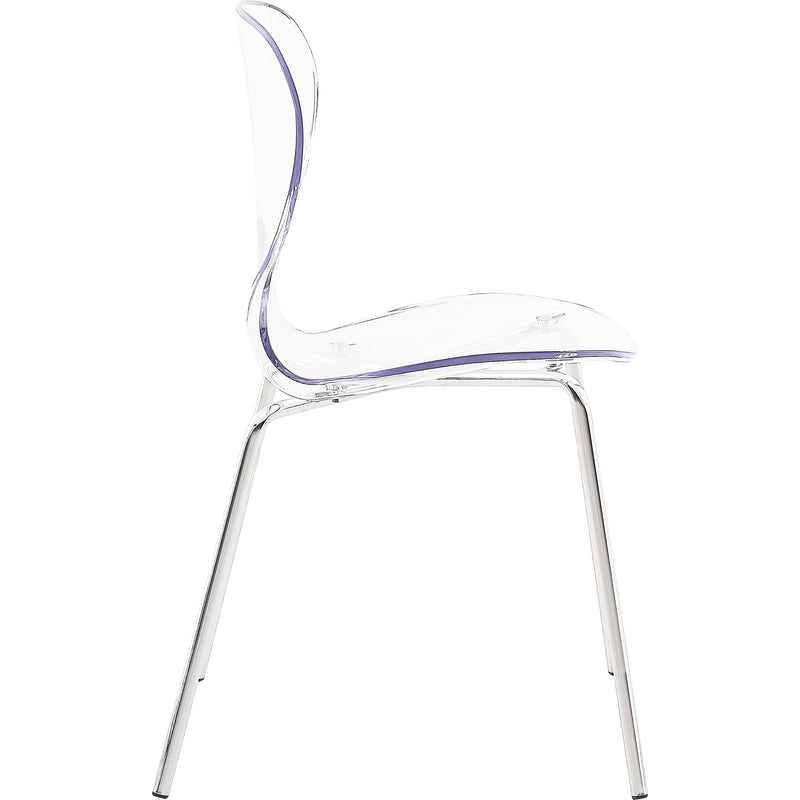 Meridian Clarion Chrome Metal Dining Chair IMAGE 3