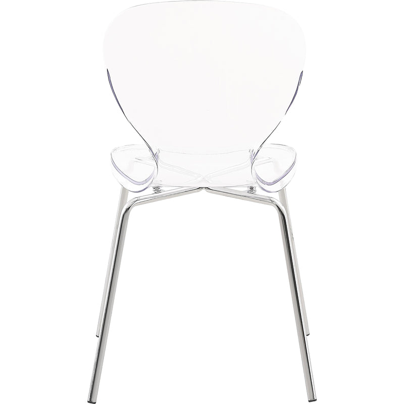 Meridian Clarion Chrome Metal Dining Chair IMAGE 4