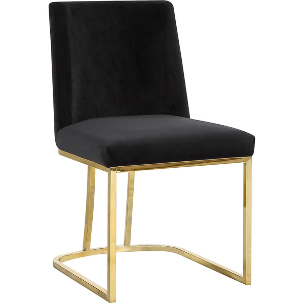 Meridian Heidi Black Velvet Dining Chair IMAGE 1