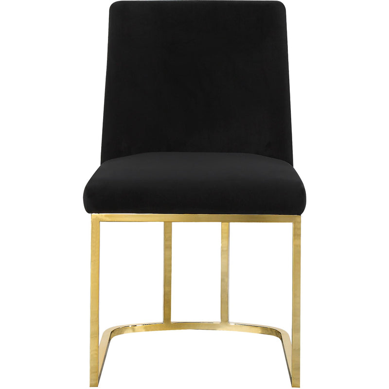 Meridian Heidi Black Velvet Dining Chair IMAGE 2