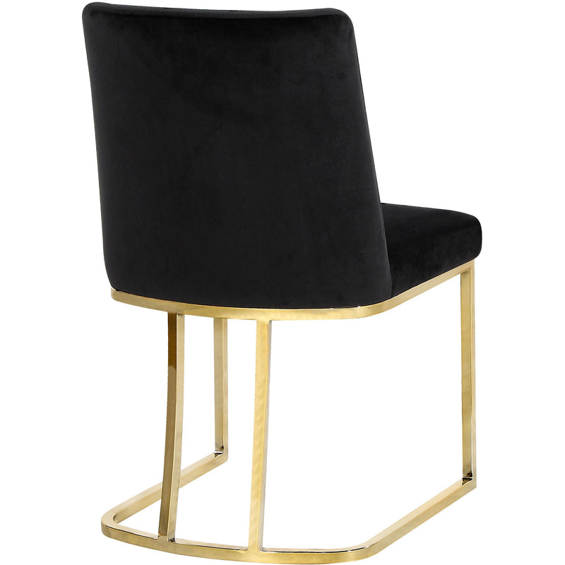 Meridian Heidi Black Velvet Dining Chair IMAGE 3