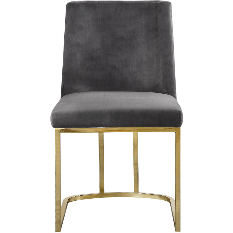 Meridian Heidi Grey Velvet Dining Chair IMAGE 2