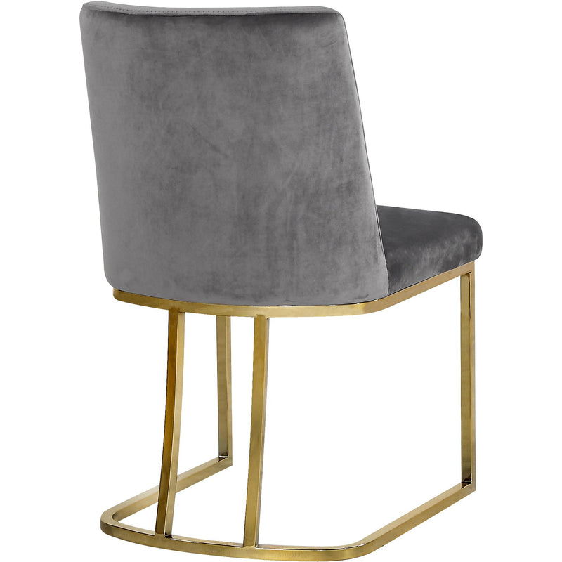 Meridian Heidi Grey Velvet Dining Chair IMAGE 3