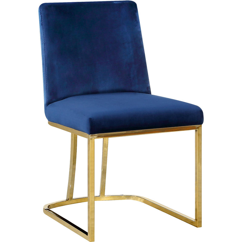 Meridian Heidi Navy Velvet Dining Chair IMAGE 1