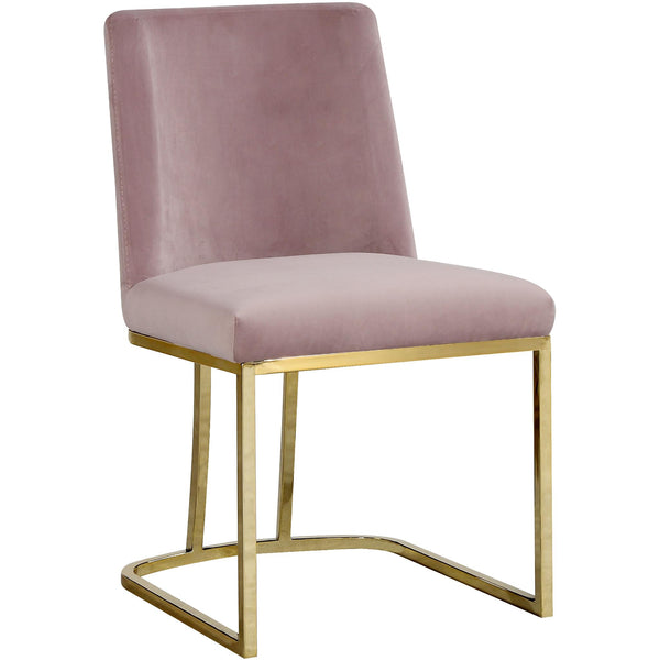 Meridian Heidi Pink Velvet Dining Chair IMAGE 1