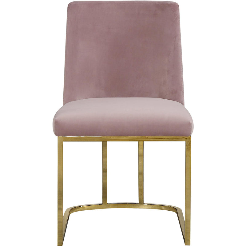 Meridian Heidi Pink Velvet Dining Chair IMAGE 2