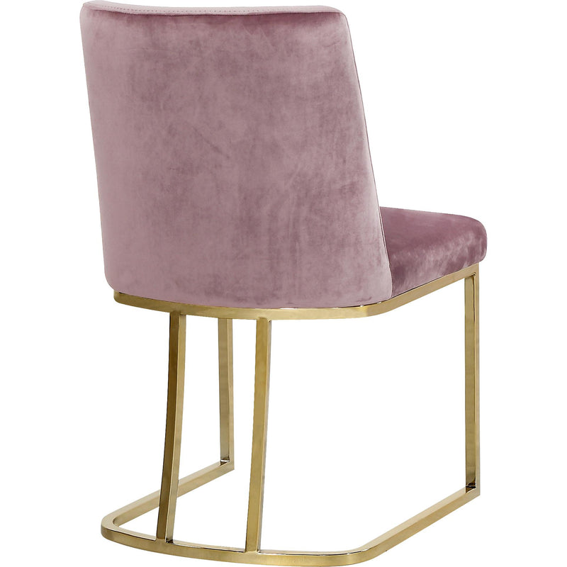 Meridian Heidi Pink Velvet Dining Chair IMAGE 3