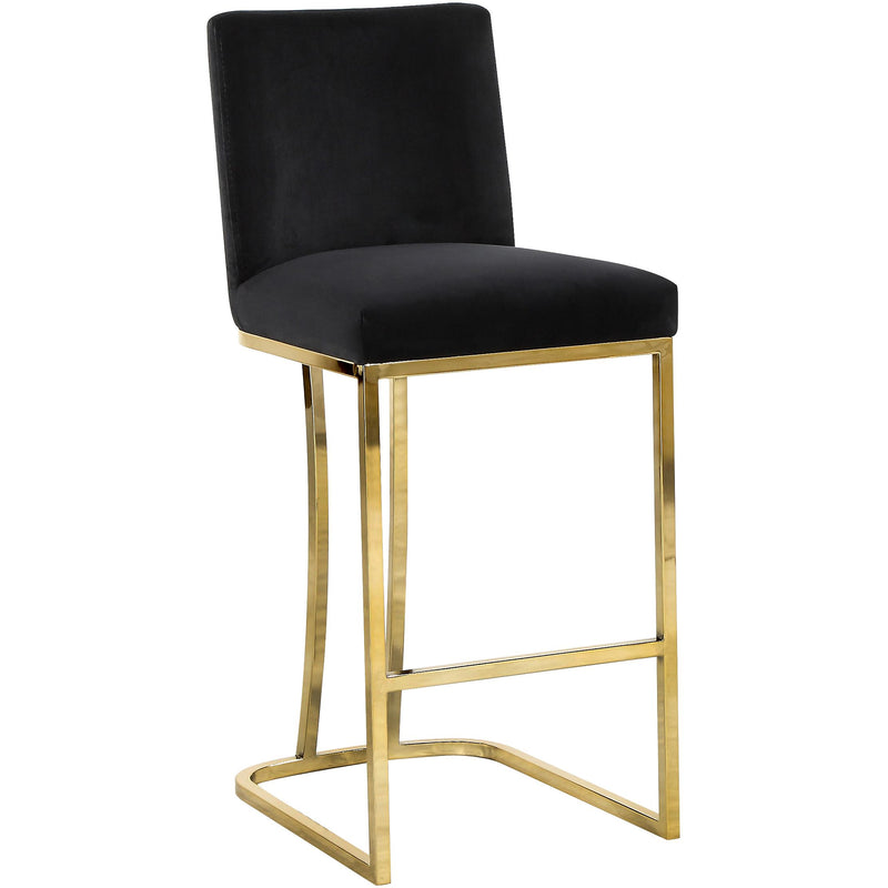 Meridian Heidi Black Velvet Stool IMAGE 1