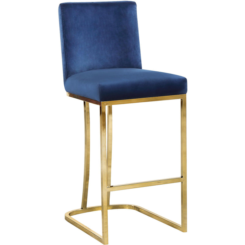 Meridian Heidi Navy Velvet Stool IMAGE 1