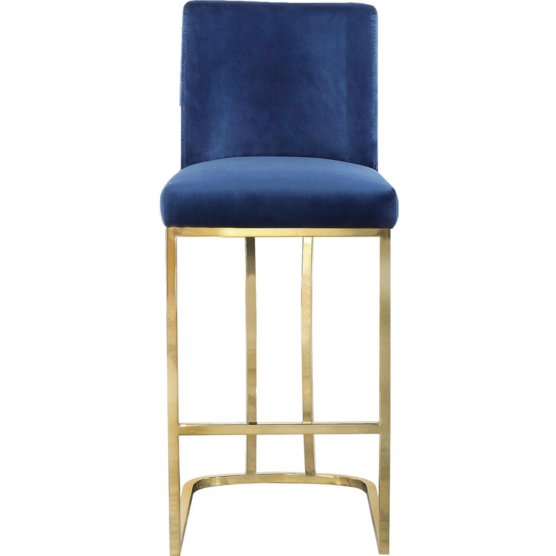 Meridian Heidi Navy Velvet Stool IMAGE 2