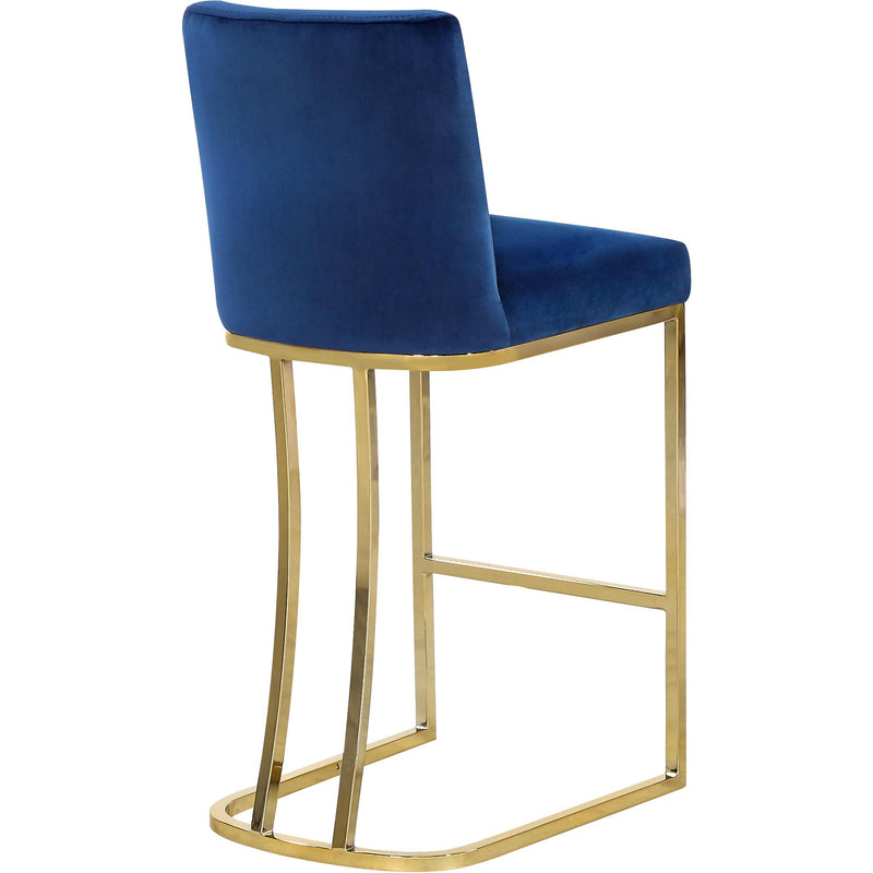 Meridian Heidi Navy Velvet Stool IMAGE 3