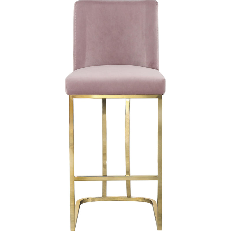 Meridian Heidi Pink Velvet Stool IMAGE 2