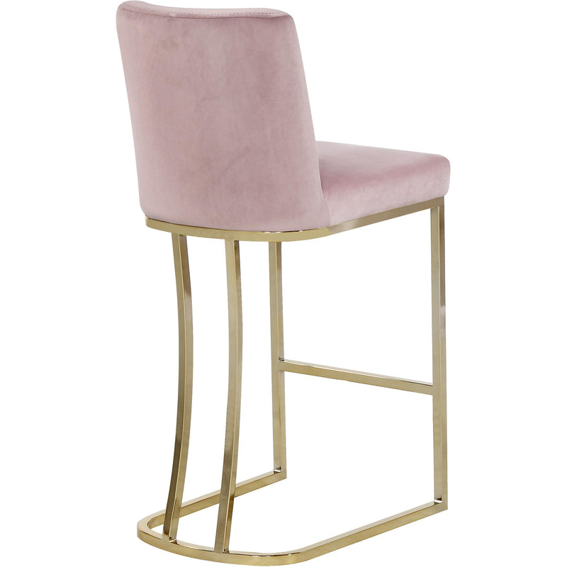 Meridian Heidi Pink Velvet Stool IMAGE 3