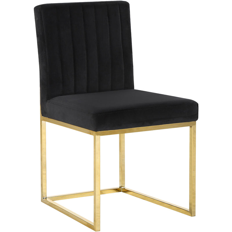 Meridian Giselle Black Velvet Dining Chair IMAGE 1