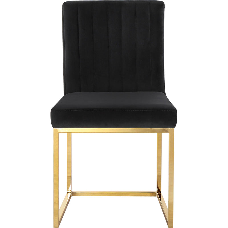 Meridian Giselle Black Velvet Dining Chair IMAGE 2