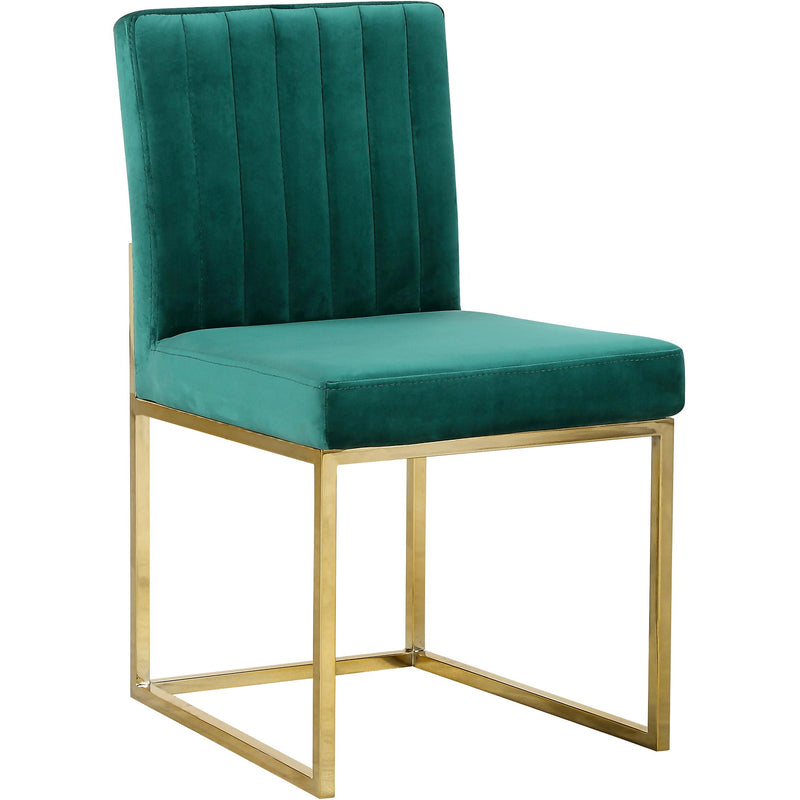 Meridian Giselle Green Velvet Dining Chair IMAGE 1