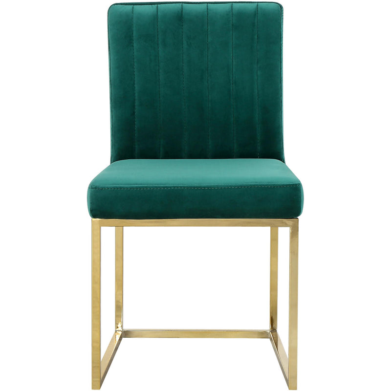 Meridian Giselle Green Velvet Dining Chair IMAGE 2