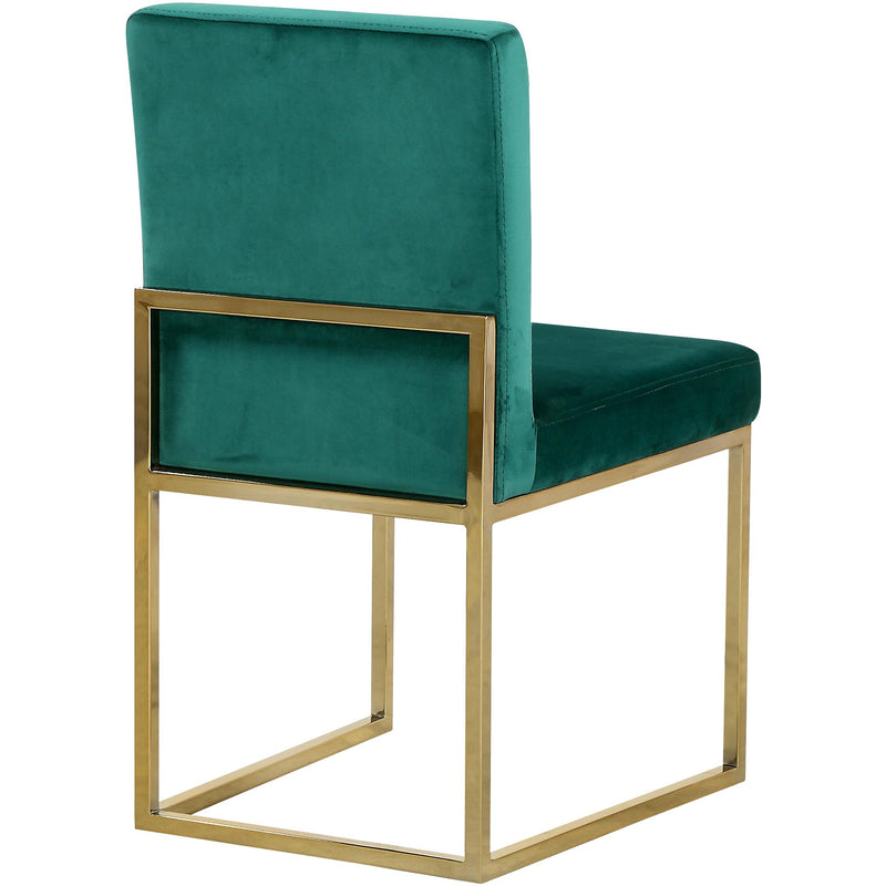 Meridian Giselle Green Velvet Dining Chair IMAGE 3