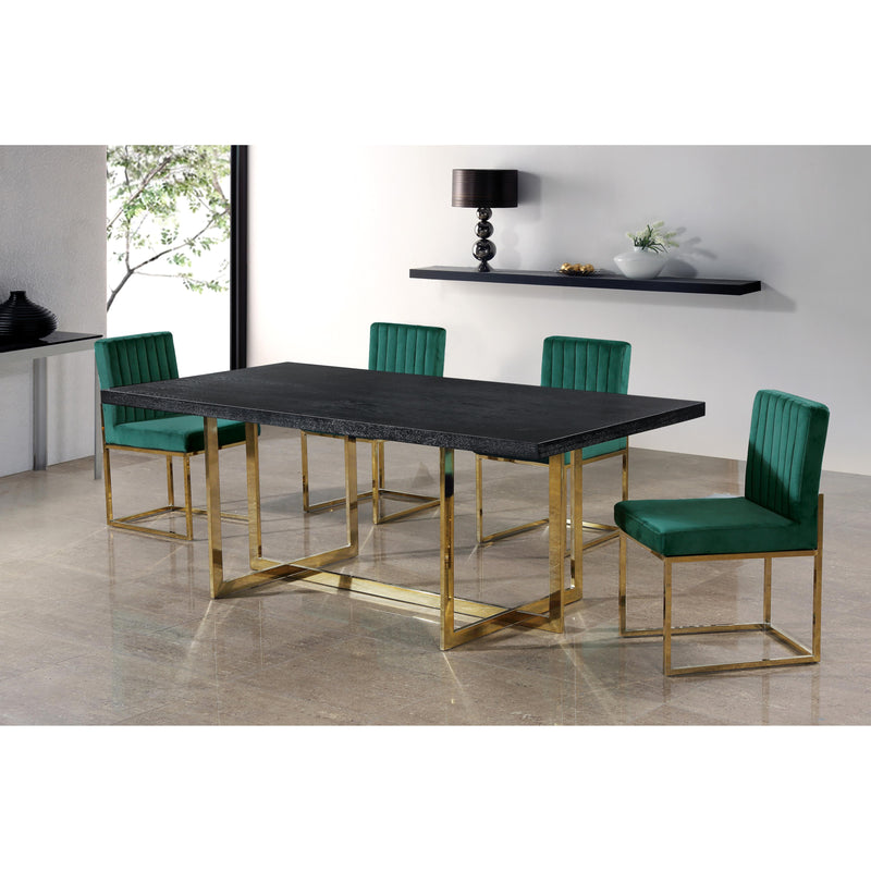 Meridian Giselle Green Velvet Dining Chair IMAGE 4