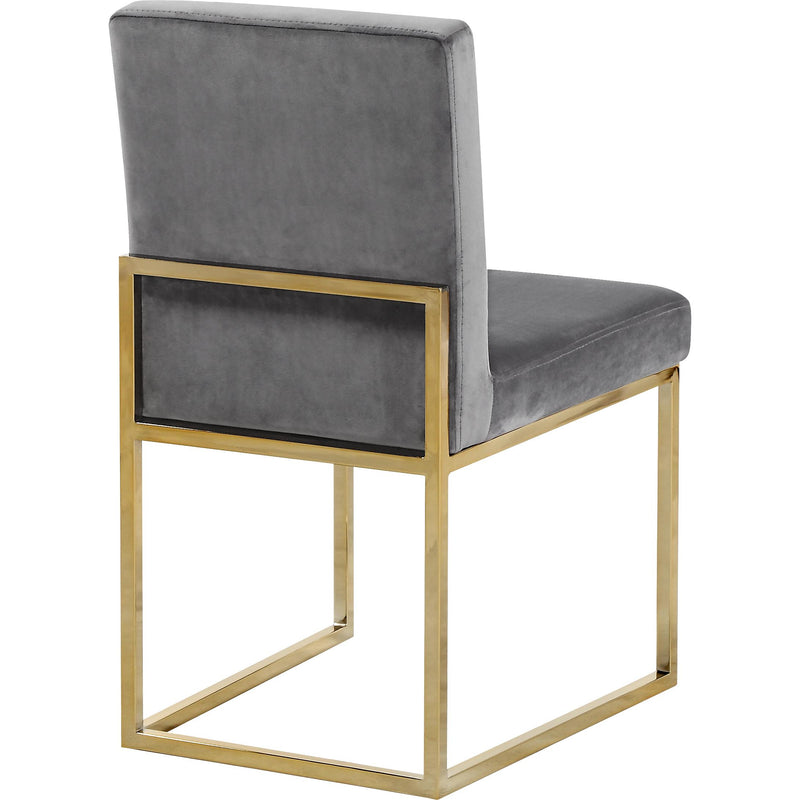 Meridian Giselle Grey Velvet Dining Chair IMAGE 3