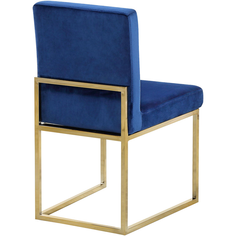 Meridian Giselle Navy Velvet Dining Chair IMAGE 3