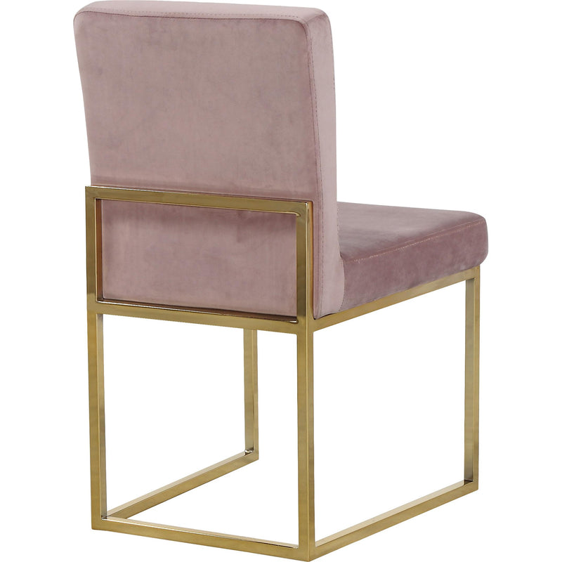 Meridian Giselle Pink Velvet Dining Chair IMAGE 3