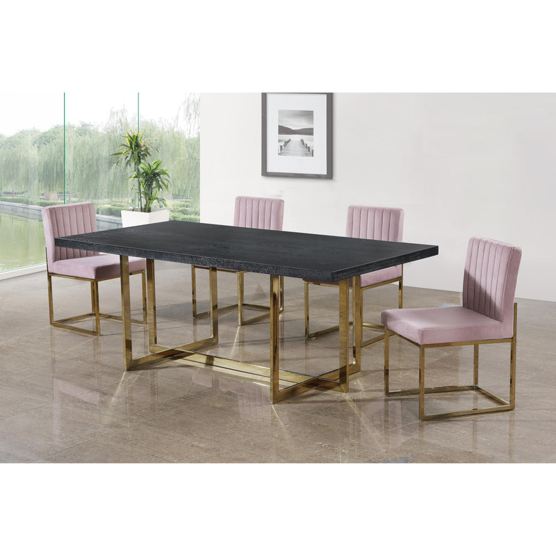 Meridian Giselle Pink Velvet Dining Chair IMAGE 4