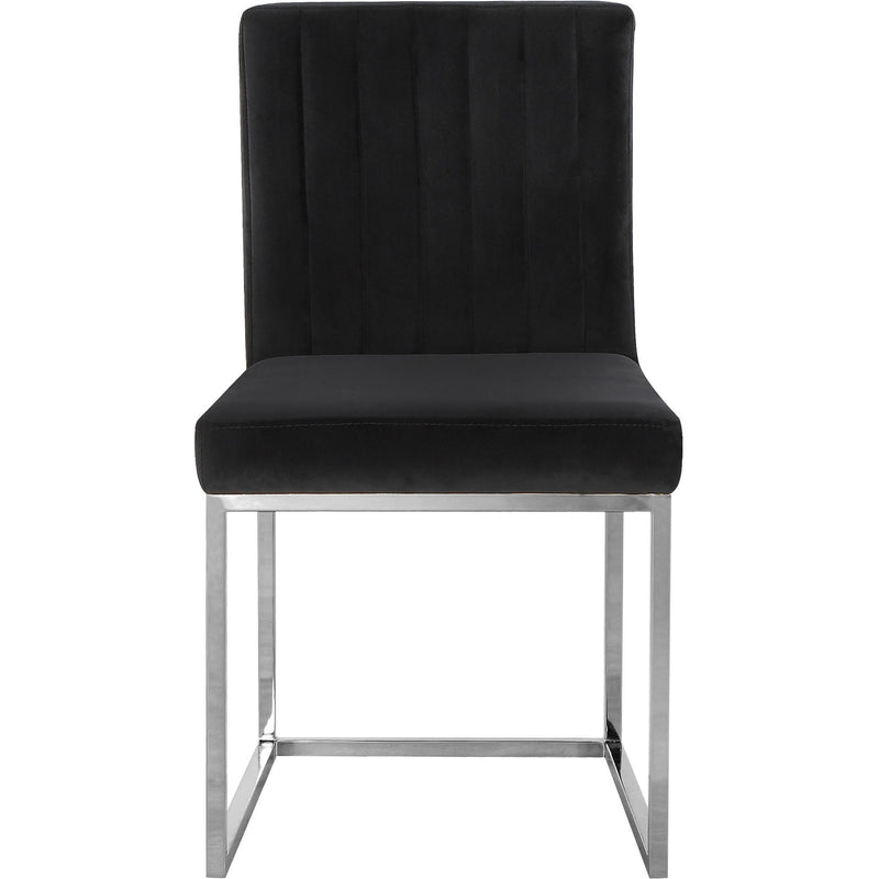 Meridian Giselle Black Velvet Dining Chair IMAGE 2