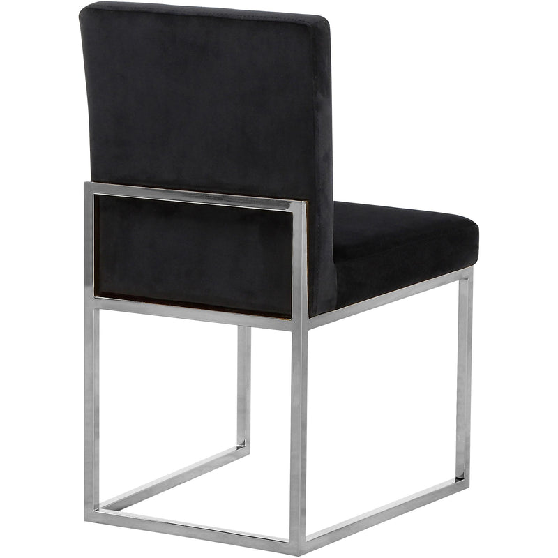 Meridian Giselle Black Velvet Dining Chair IMAGE 3