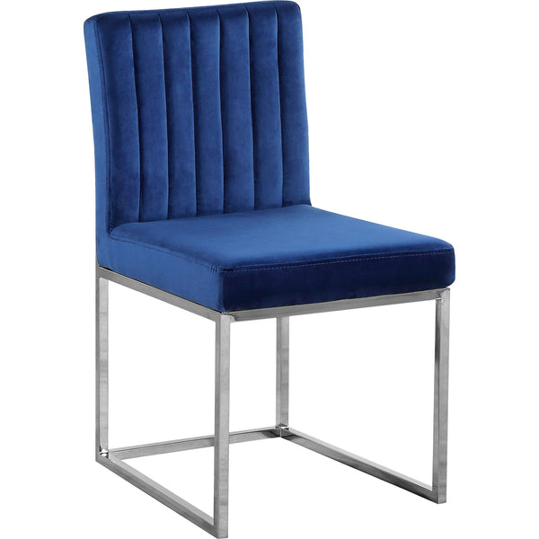 Meridian Giselle Navy Velvet Dining Chair IMAGE 1