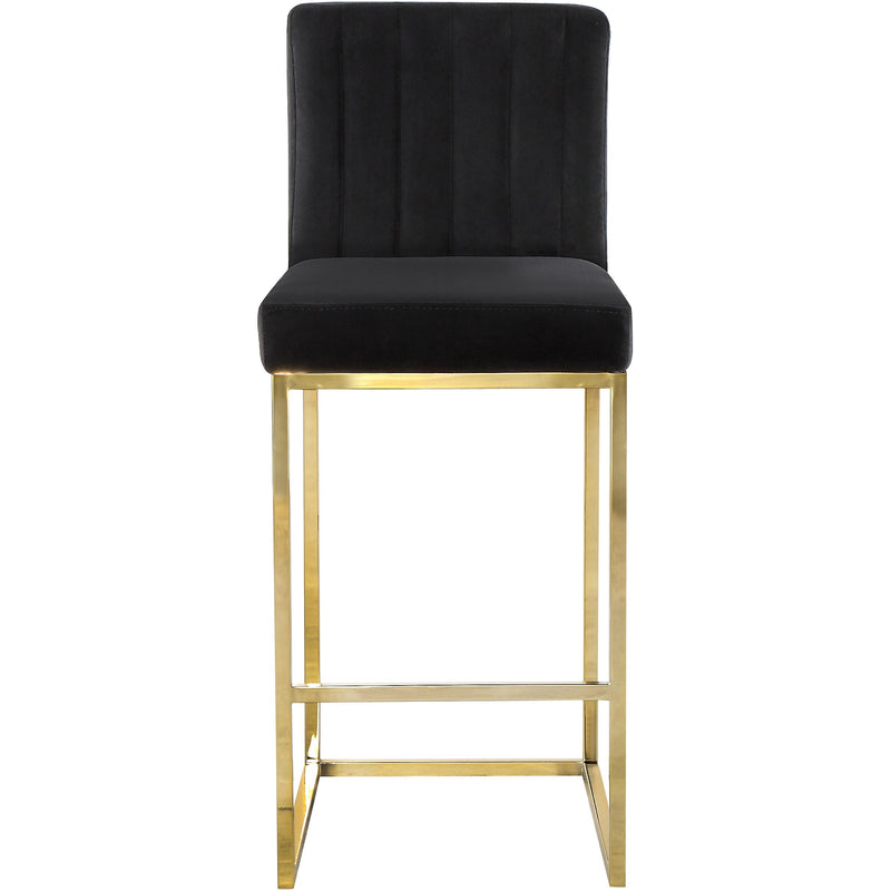 Meridian Giselle Black Velvet Stool IMAGE 2