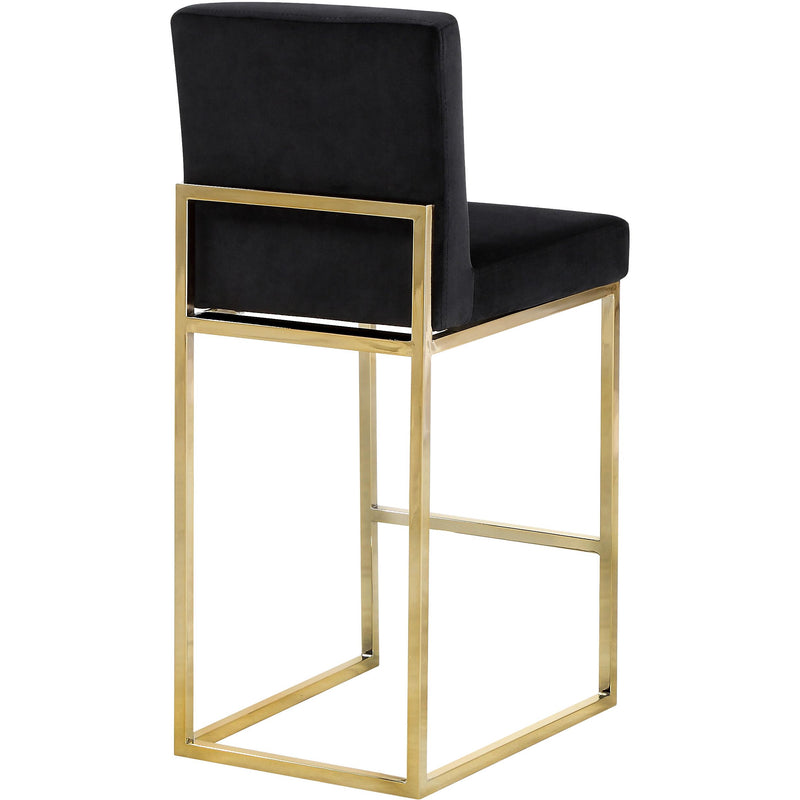 Meridian Giselle Black Velvet Stool IMAGE 3