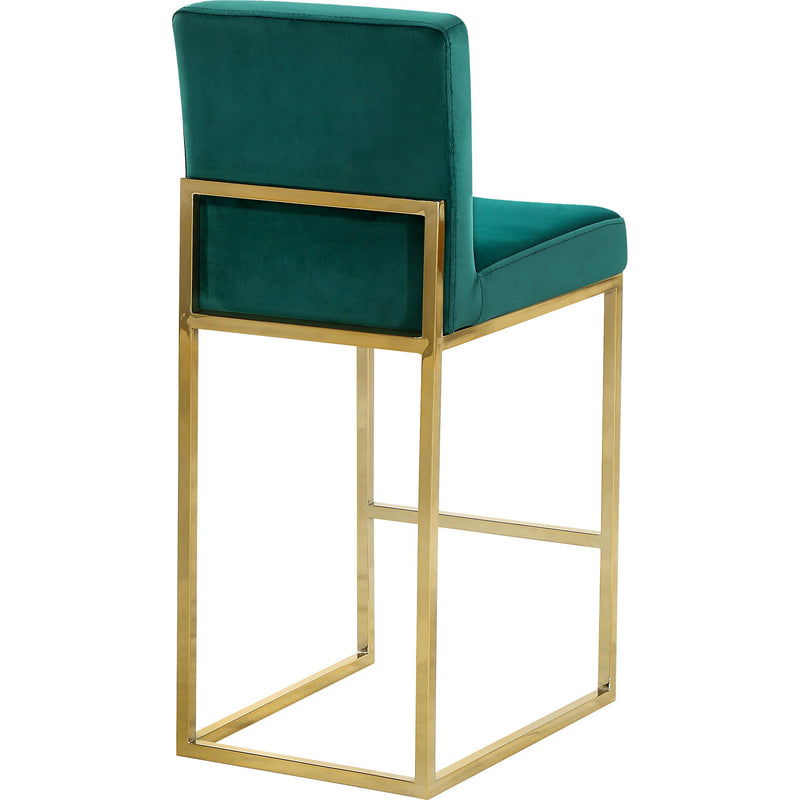 Meridian Giselle Green Velvet Stool IMAGE 3