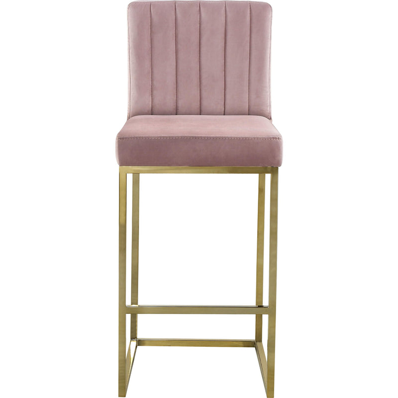 Meridian Giselle Pink Velvet Stool IMAGE 2