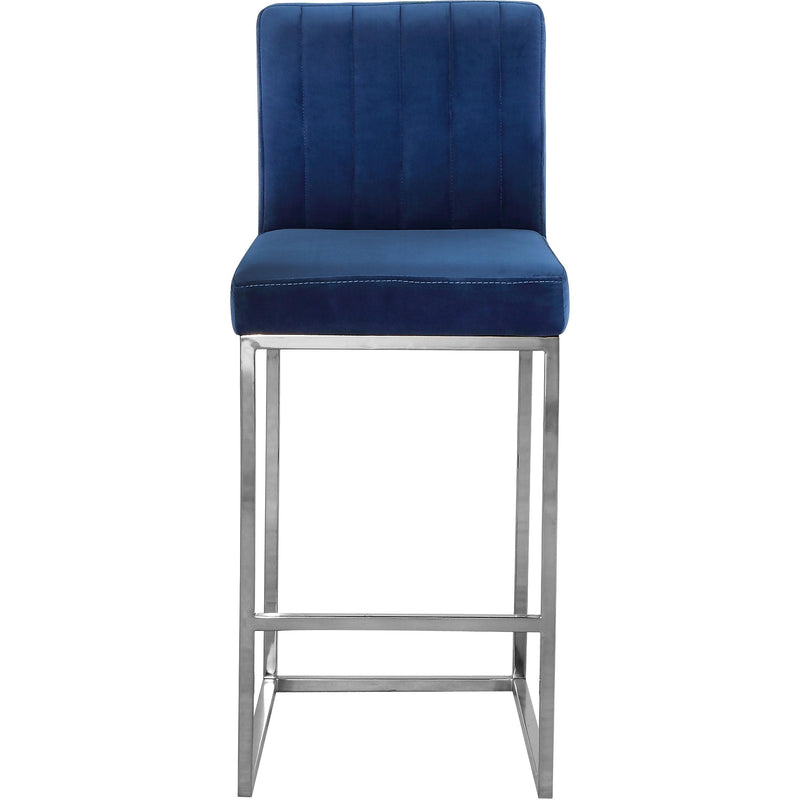 Meridian Giselle Navy Velvet Stool IMAGE 2