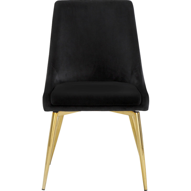 Meridian Karina Black Velvet Dining Chair IMAGE 2