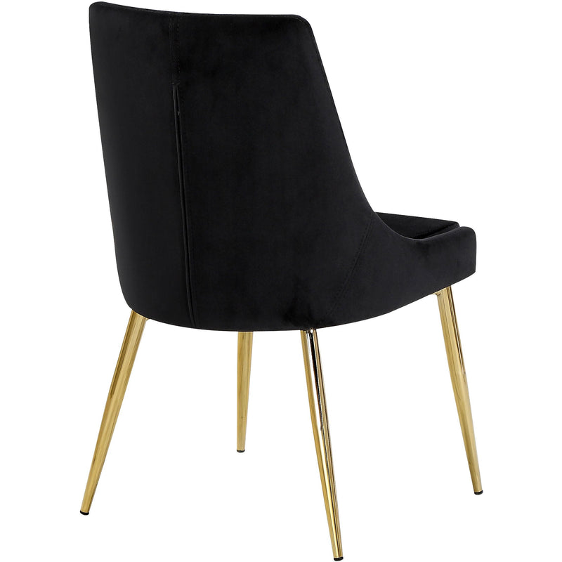 Meridian Karina Black Velvet Dining Chair IMAGE 3