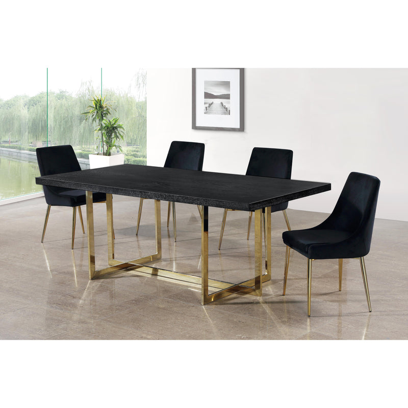 Meridian Karina Black Velvet Dining Chair IMAGE 4