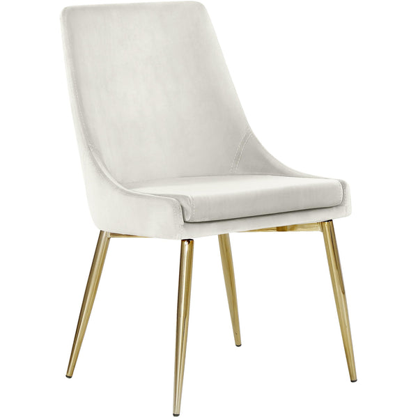 Meridian Karina Cream Velvet Dining Chair IMAGE 1