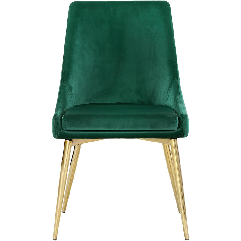 Meridian Karina Green Velvet Dining Chair IMAGE 2