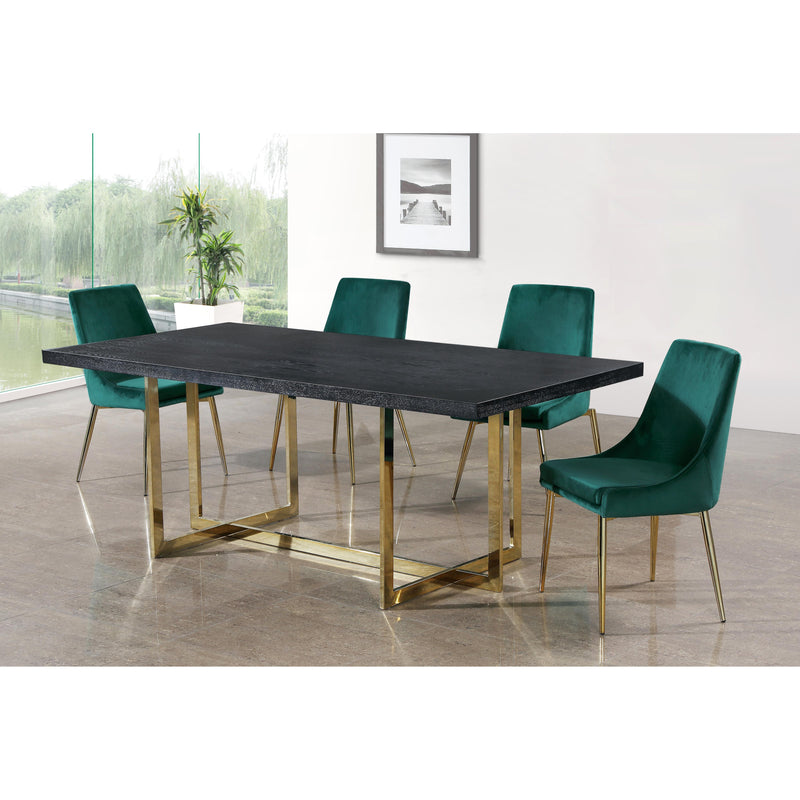 Meridian Karina Green Velvet Dining Chair IMAGE 4