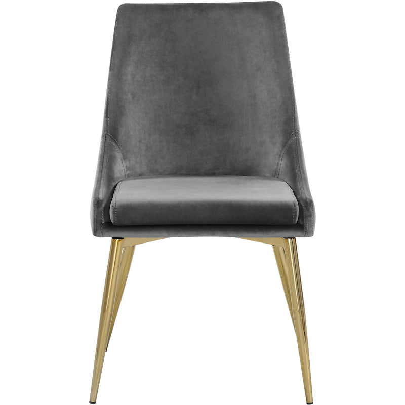 Meridian Karina Grey Velvet Dining Chair IMAGE 2