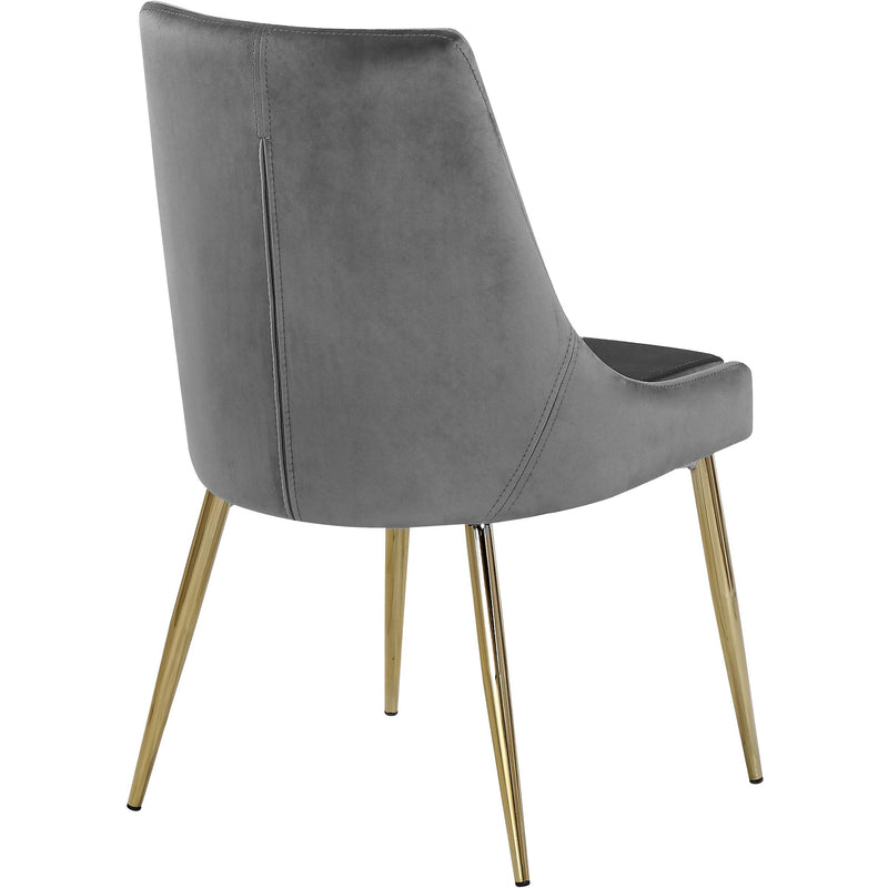 Meridian Karina Grey Velvet Dining Chair IMAGE 3