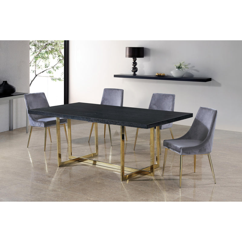 Meridian Karina Grey Velvet Dining Chair IMAGE 4